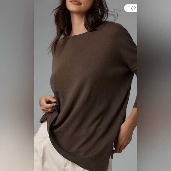 Anthropologie Sweaters - Merino Wool Anthropology Maeve Oversized Crew-Neck Sweater Size XS ~ fits Large